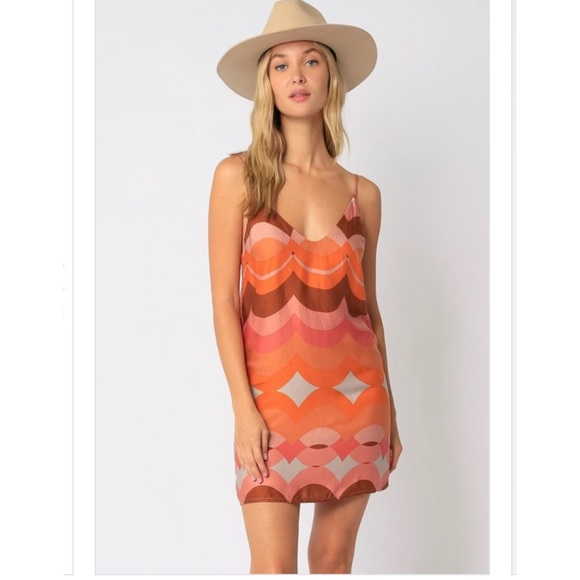 Olivaceous Dresses & Skirts - NWT Olivaceous Sorbet Retro Waves Mini Tank Dress